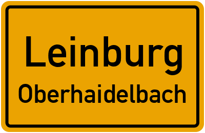 Ortsschild Leinburg Oberhaidelbach