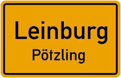 Ortsschild Leinburg Pötzling
