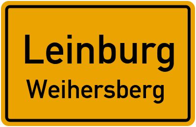 Ortsschild Leinburg Weihersberg