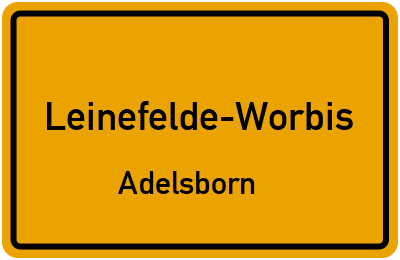Straßenverzeichnis Leinefelde-Worbis Adelsborn