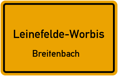 Straßenverzeichnis Leinefelde-Worbis Breitenbach