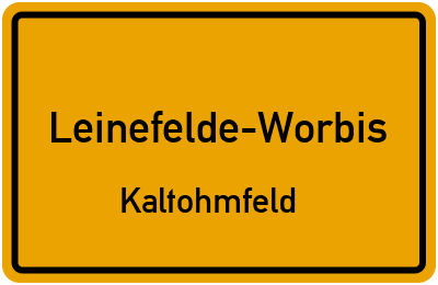 Straßenverzeichnis Leinefelde-Worbis Kaltohmfeld