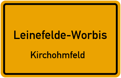 Straßenverzeichnis Leinefelde-Worbis Kirchohmfeld