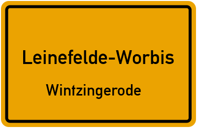 Straßenverzeichnis Leinefelde-Worbis Wintzingerode