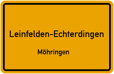 Straßenverzeichnis Leinfelden-Echterdingen Möhringen