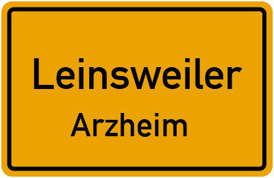 Straßenverzeichnis Leinsweiler Arzheim