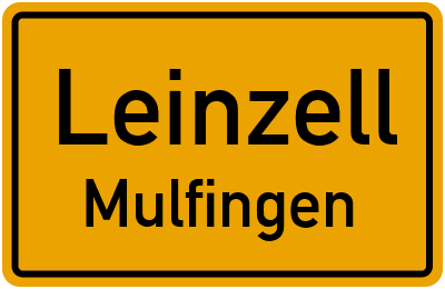 Straßenverzeichnis Leinzell Mulfingen
