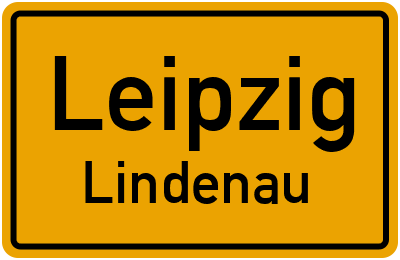 Ortsschild Leipzig Lindenau