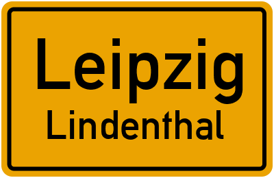 Ortsschild Leipzig Lindenthal