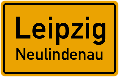 Ortsschild Leipzig Neulindenau