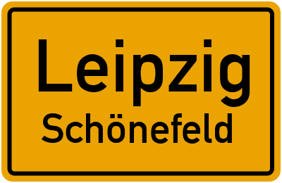 Ortsschild Leipzig Schönefeld