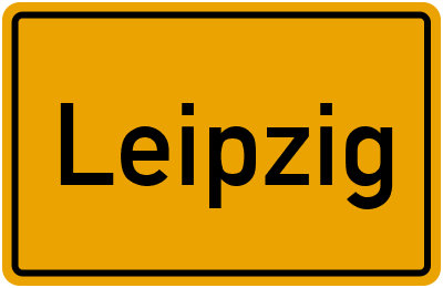 Ortsschild von Stadt Leipzig in Sachsen