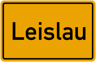 Ortsschild von Gemeinde Leislau in Sachsen-Anhalt