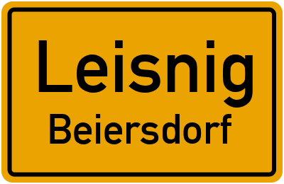 Ortsschild Leisnig Beiersdorf