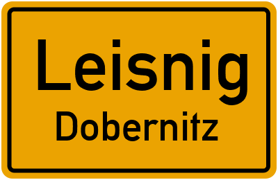 Ortsschild Leisnig Dobernitz