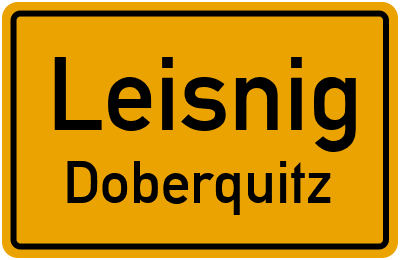 Ortsschild Leisnig Doberquitz