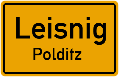 Ortsschild Leisnig Polditz