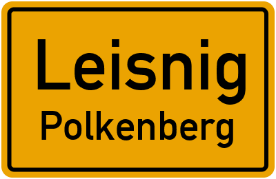 Ortsschild Leisnig Polkenberg