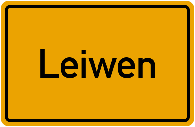 Ortsschild von Gemeinde Leiwen in Rheinland-Pfalz