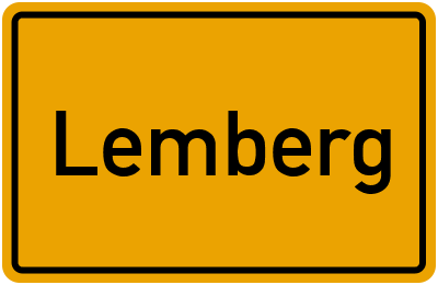 Ortsschild von Lemberg in Rheinland-Pfalz