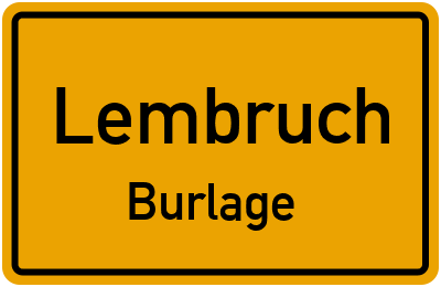 Straßenverzeichnis Lembruch Burlage