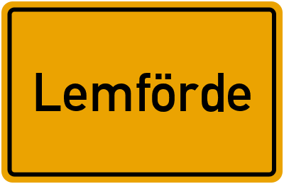 Ortsschild von Flecken Lemförde in Niedersachsen
