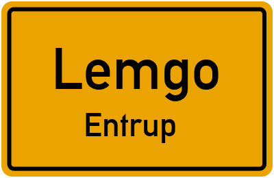 Ortsschild Lemgo Entrup