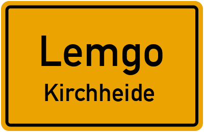 Ortsschild Lemgo Kirchheide