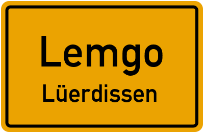 Ortsschild Lemgo Lüerdissen