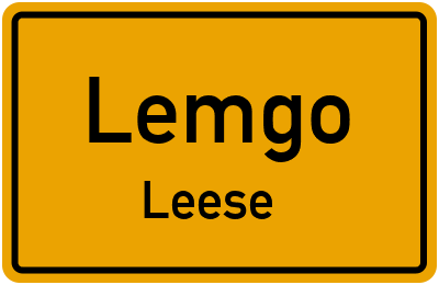 Ortsschild Lemgo Leese