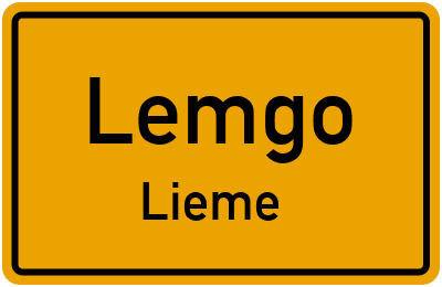 Ortsschild Lemgo Lieme