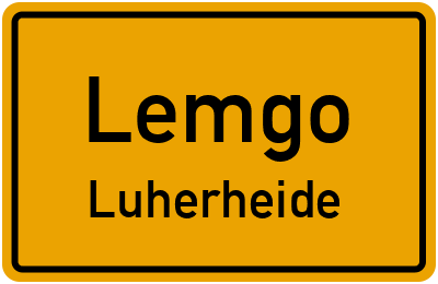 Ortsschild Lemgo Luherheide