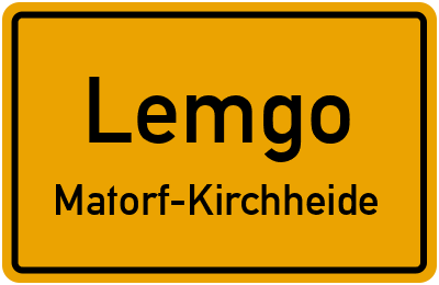 Straßenverzeichnis Lemgo Matorf-Kirchheide