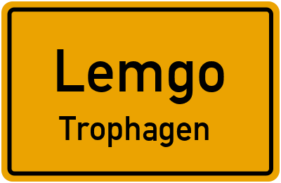 Ortsschild Lemgo Trophagen