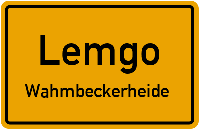 Straßenverzeichnis Lemgo Wahmbeckerheide