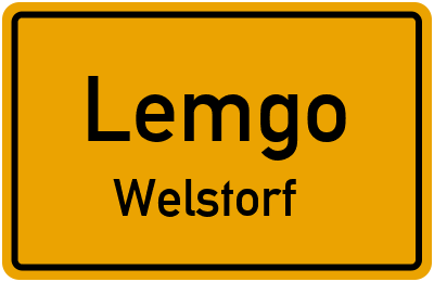 Ortsschild Lemgo Welstorf