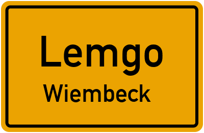 Ortsschild Lemgo Wiembeck