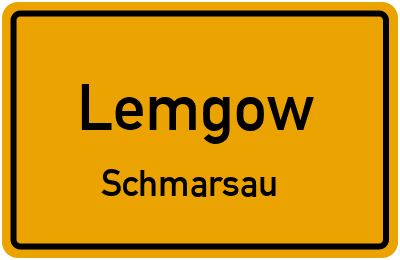 Ortsschild Lemgow Schmarsau