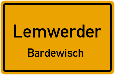 Ortsschild Lemwerder Bardewisch