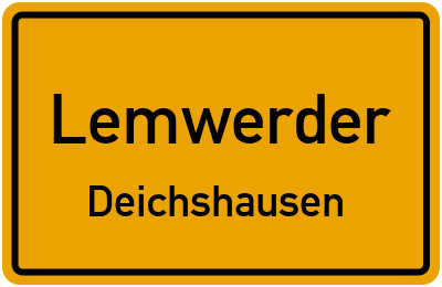 Ortsschild Lemwerder Deichshausen