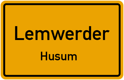 Ortsschild Lemwerder Husum