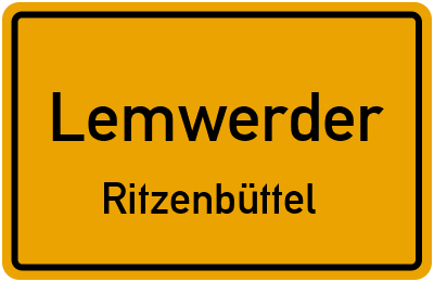 Ortsschild Lemwerder Ritzenbüttel
