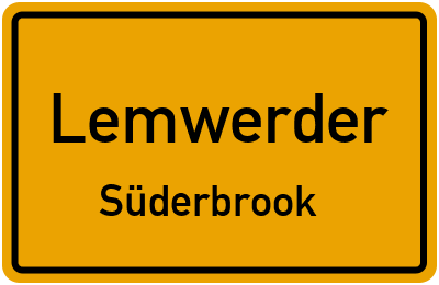 Ortsschild Lemwerder Süderbrook