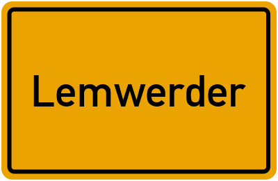Ortsschild von Gemeinde Lemwerder in Niedersachsen