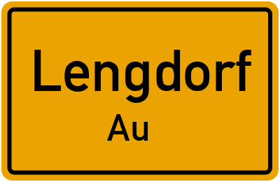 Ortsschild Lengdorf Au