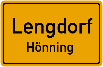 Straßenverzeichnis Lengdorf Hönning