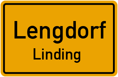 Ortsschild Lengdorf Linding