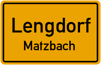 Straßenverzeichnis Lengdorf Matzbach