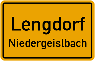 Ortsschild Lengdorf Niedergeislbach