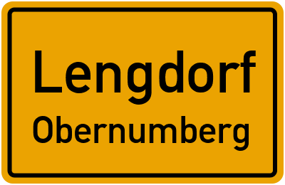 Ortsschild Lengdorf Obernumberg